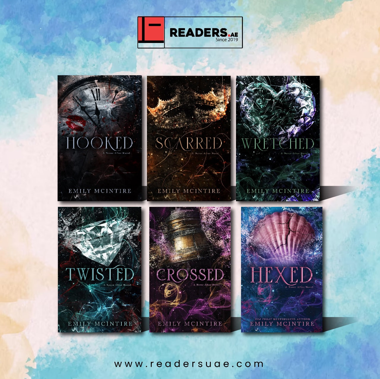 Never After Series by Emily McIntire Complete 6 Books Collection Set