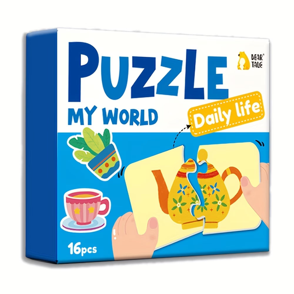 Little Learners Puzzle Set – Animals, Vehicles, Fruits & Fun