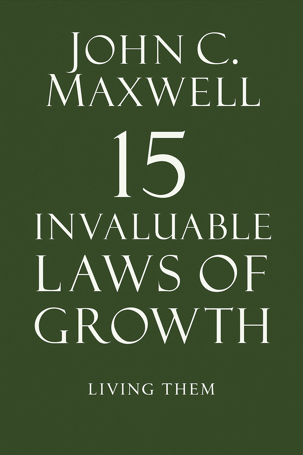 The 15 Invaluable Laws of Growth by John C. Maxwell