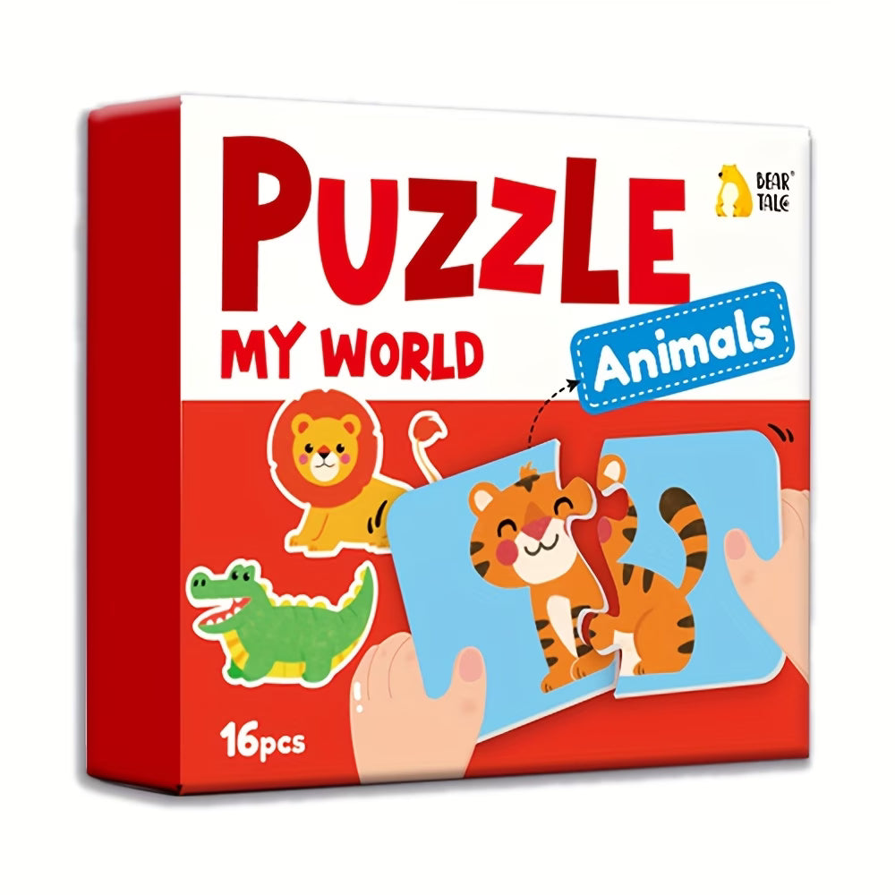 Little Learners Puzzle Set – Animals, Vehicles, Fruits & Fun
